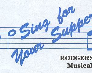 Sing for your Supper Sing for your Supper