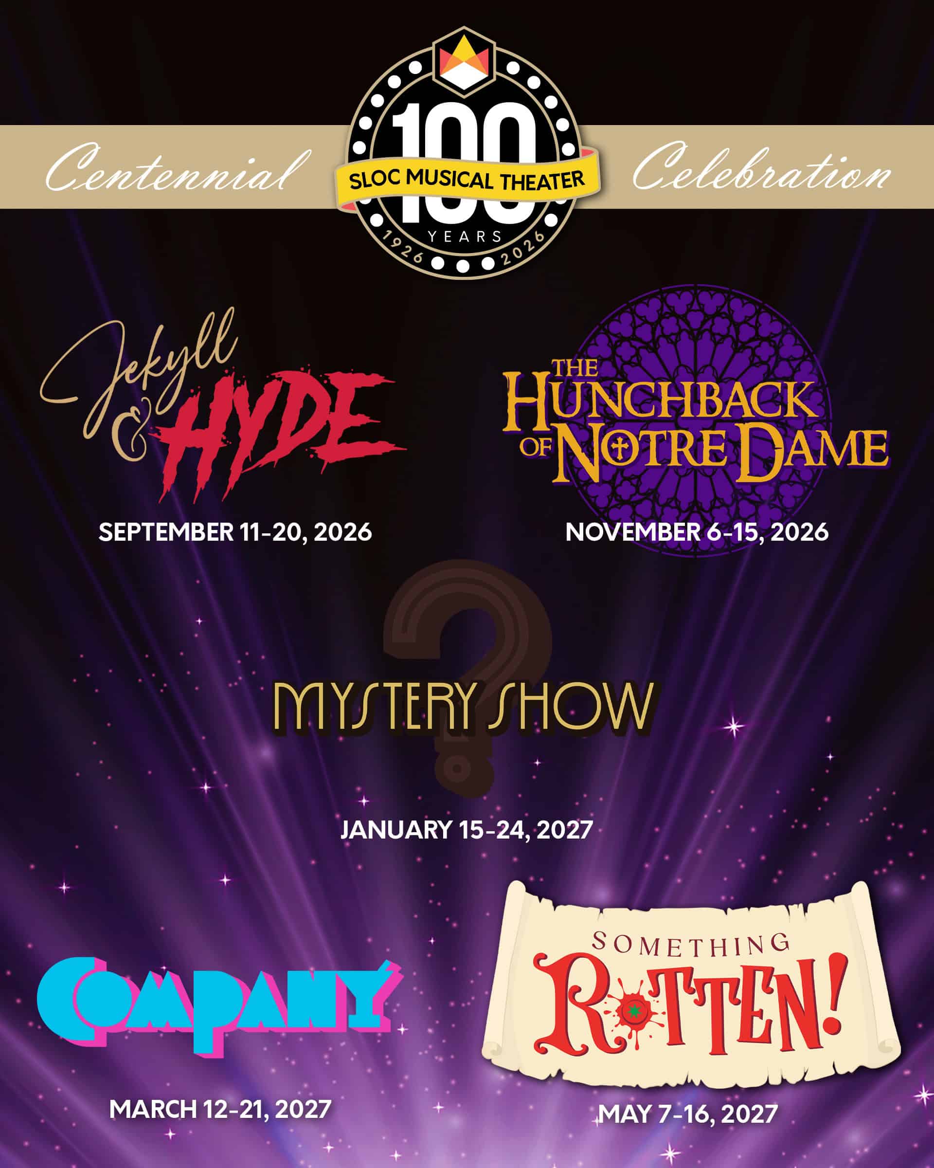 Centennial Season Announced! - SLOC